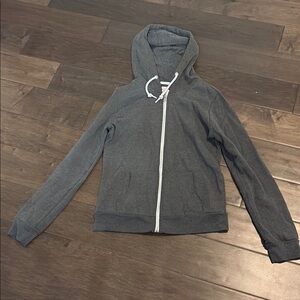 Ardene Pink and Gray zippered Hoodie, size small, White accents